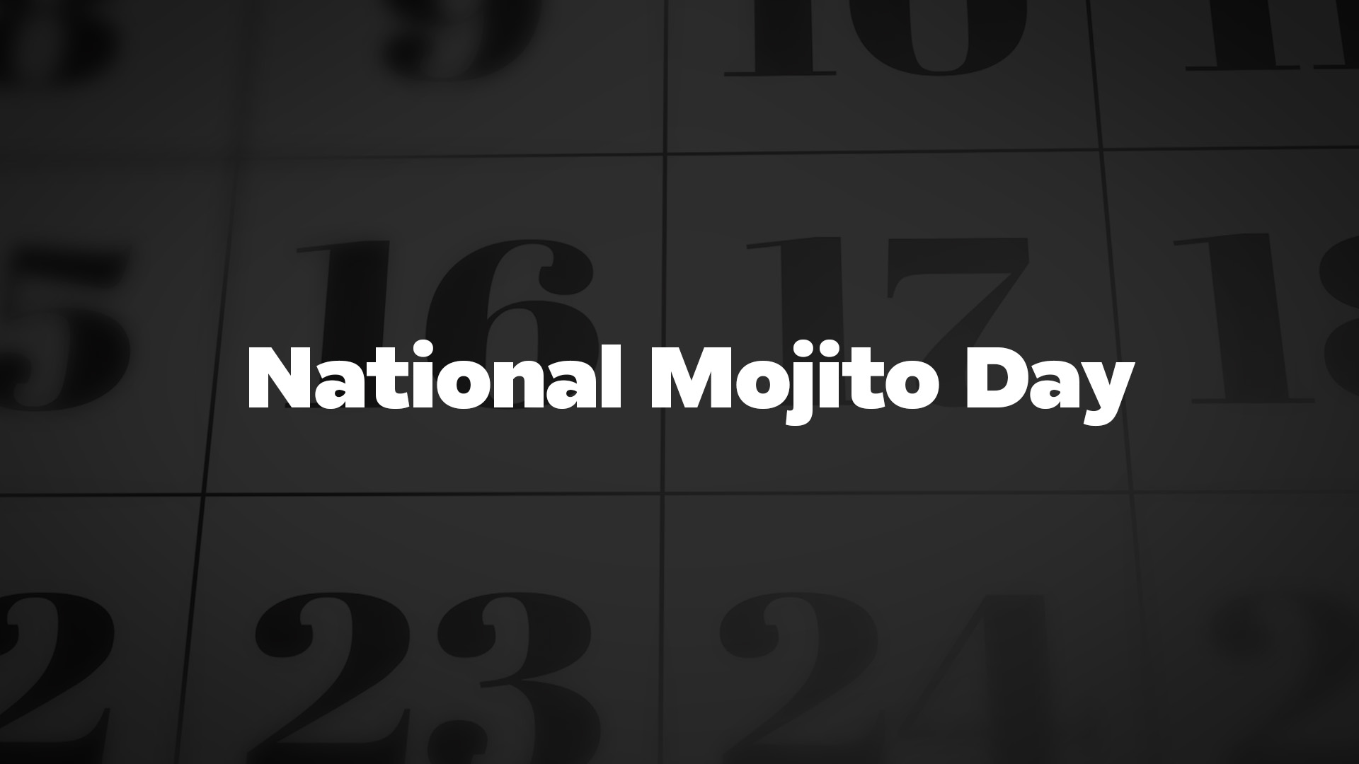 Title image for National Mojito Day