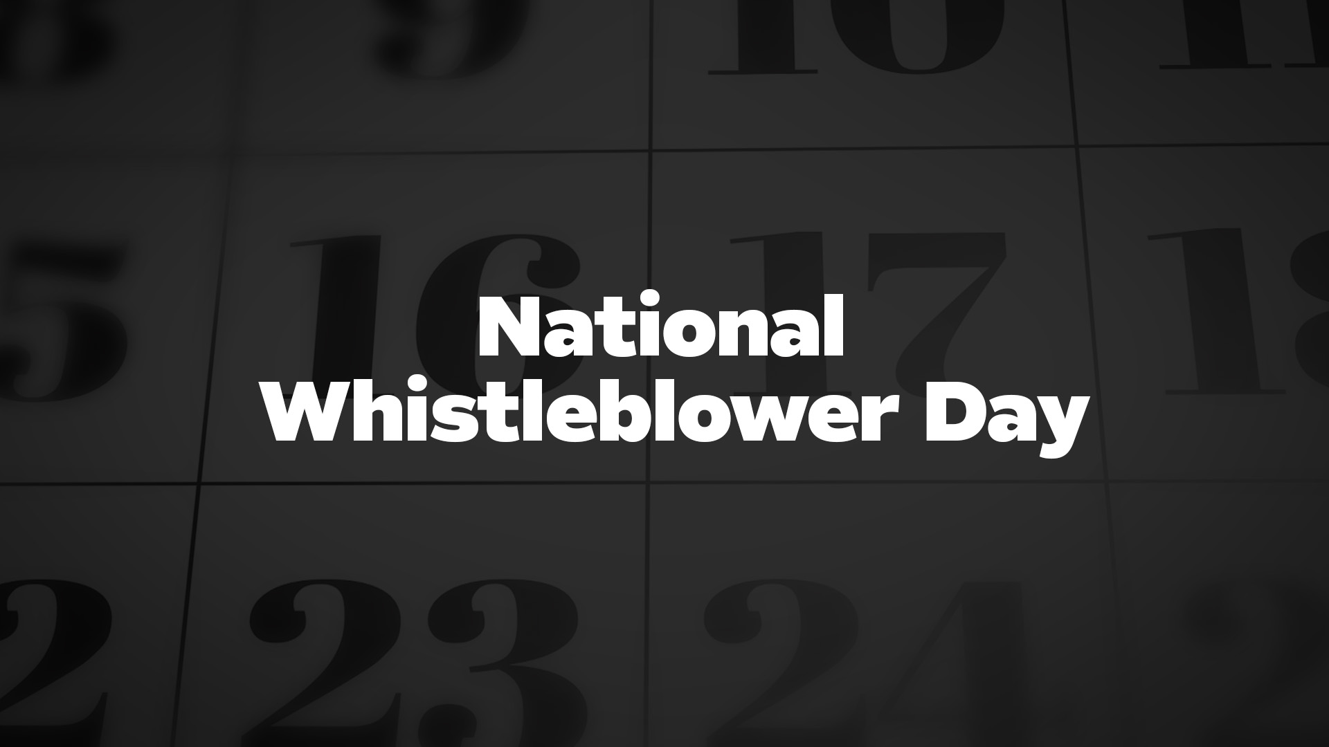 Title image for National Whistleblower Day