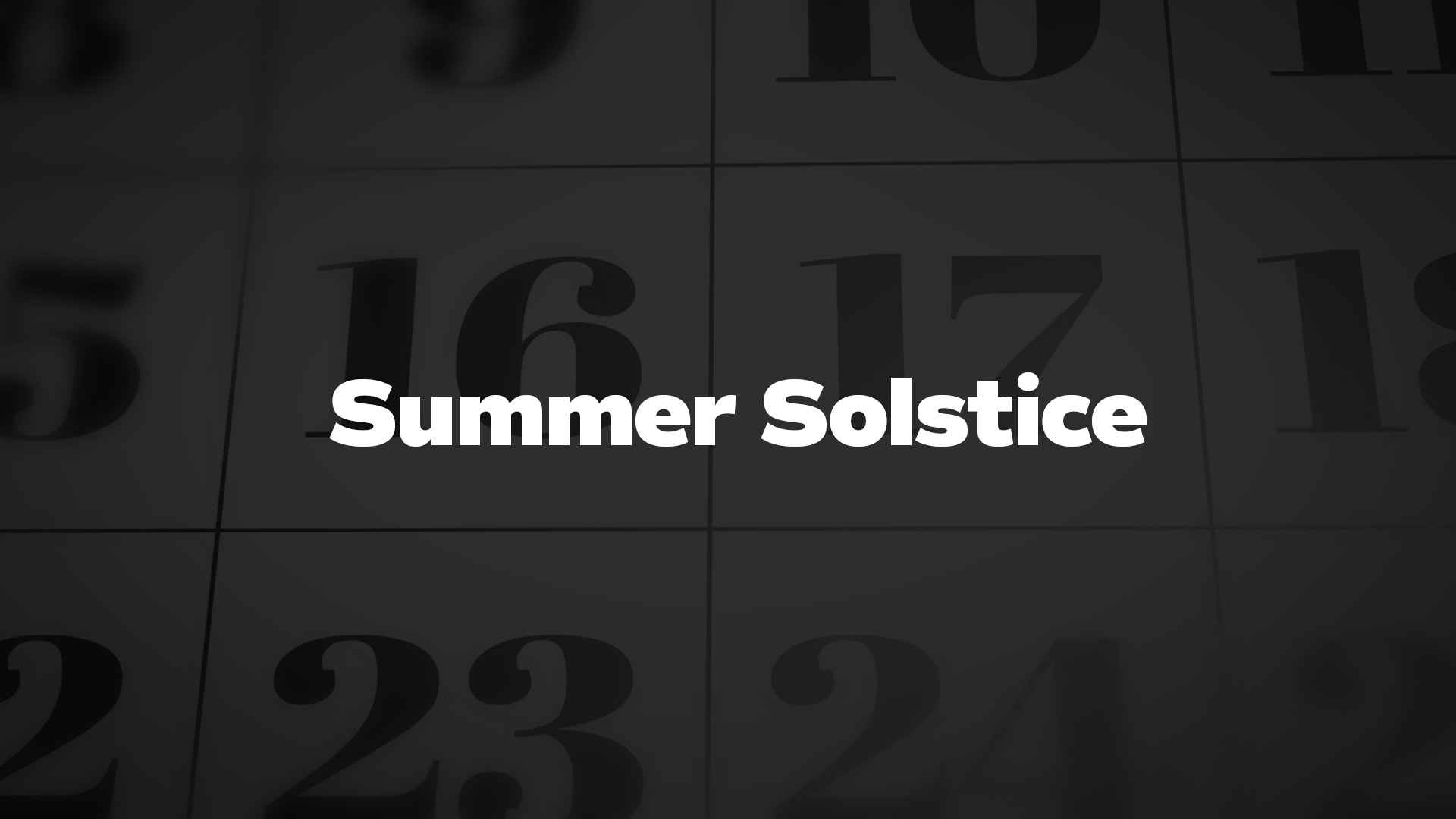 Title image for Summer Solstice
