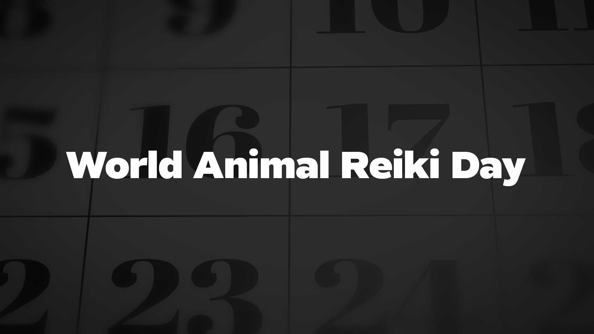 Title image for World Animal Reiki Day