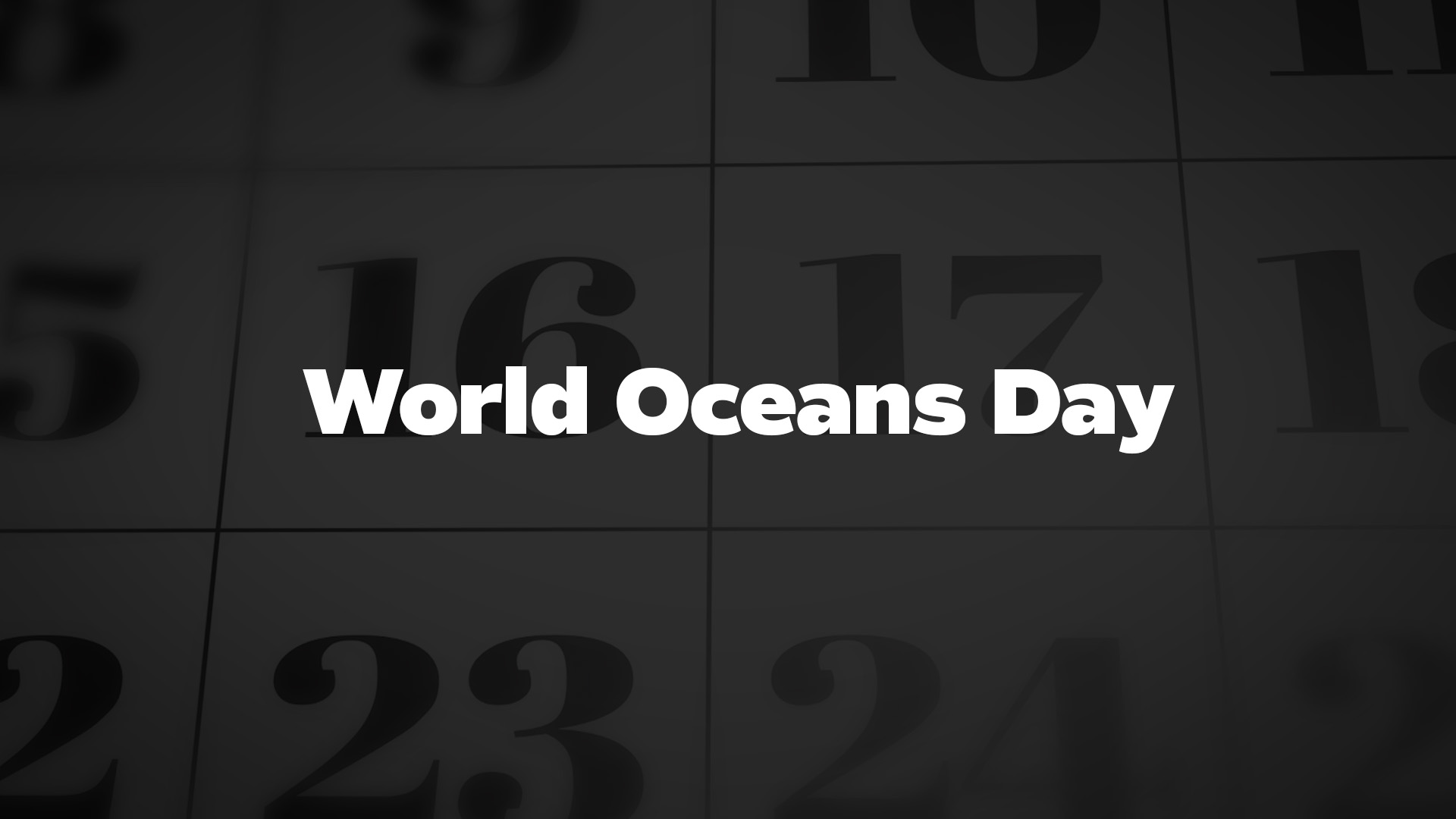 Title image for World Oceans Day
