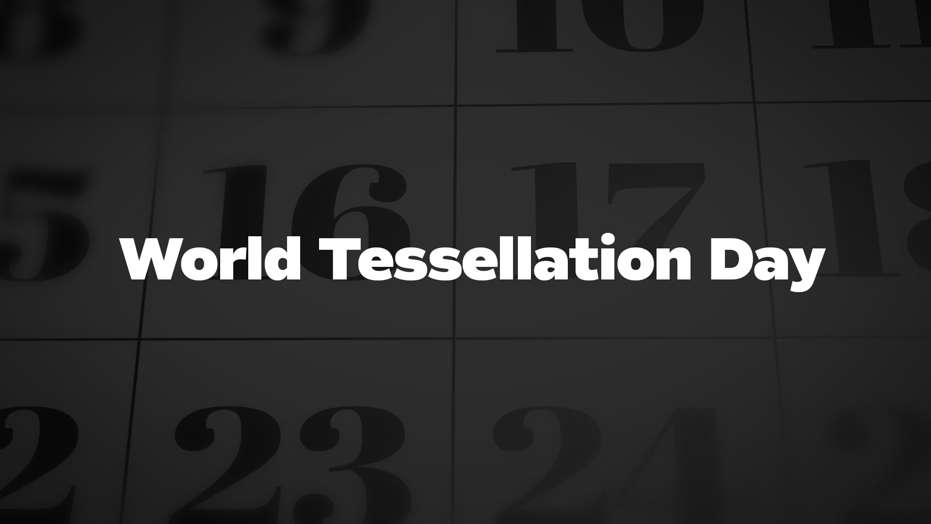 Title image for World Tessellation Day