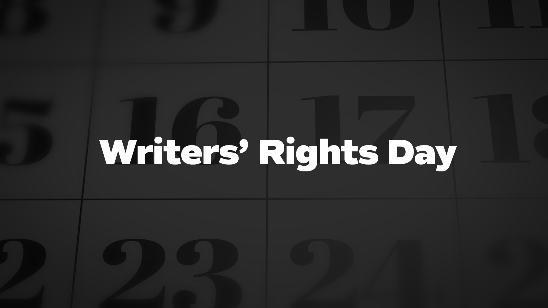 Title image for Writers' Rights Day
