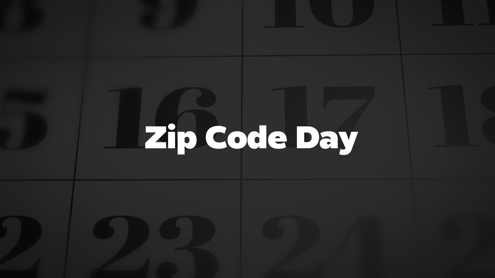 Title image for Zip Code Day