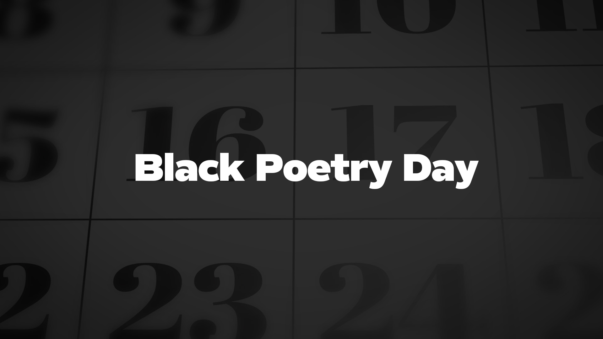Title image for Black Poetry Day