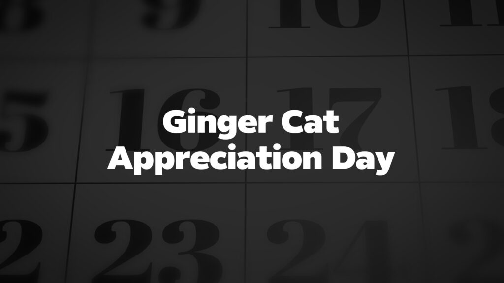 Title image for Ginger Cat Appreciation Day
