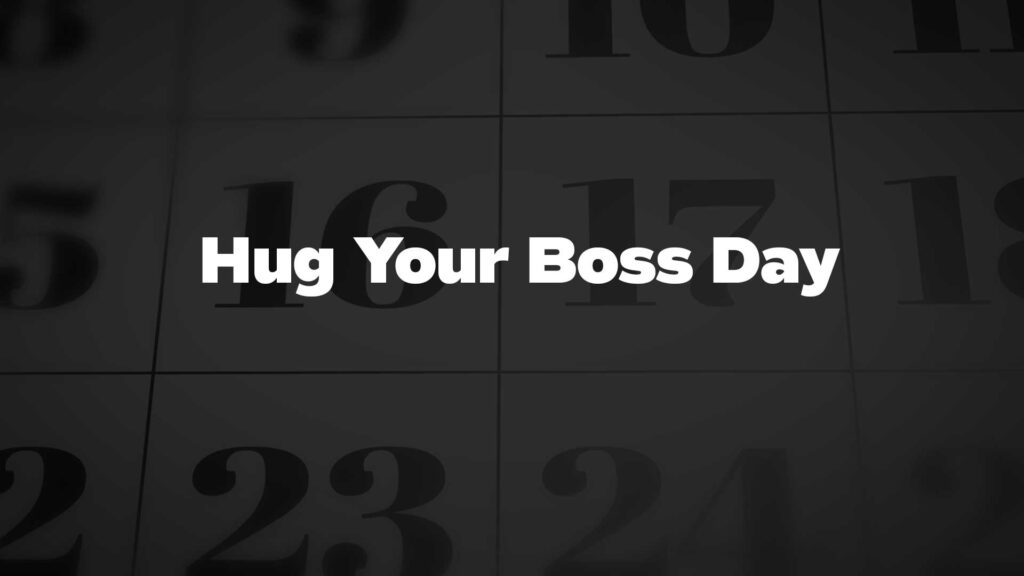 Hug your boss day title image