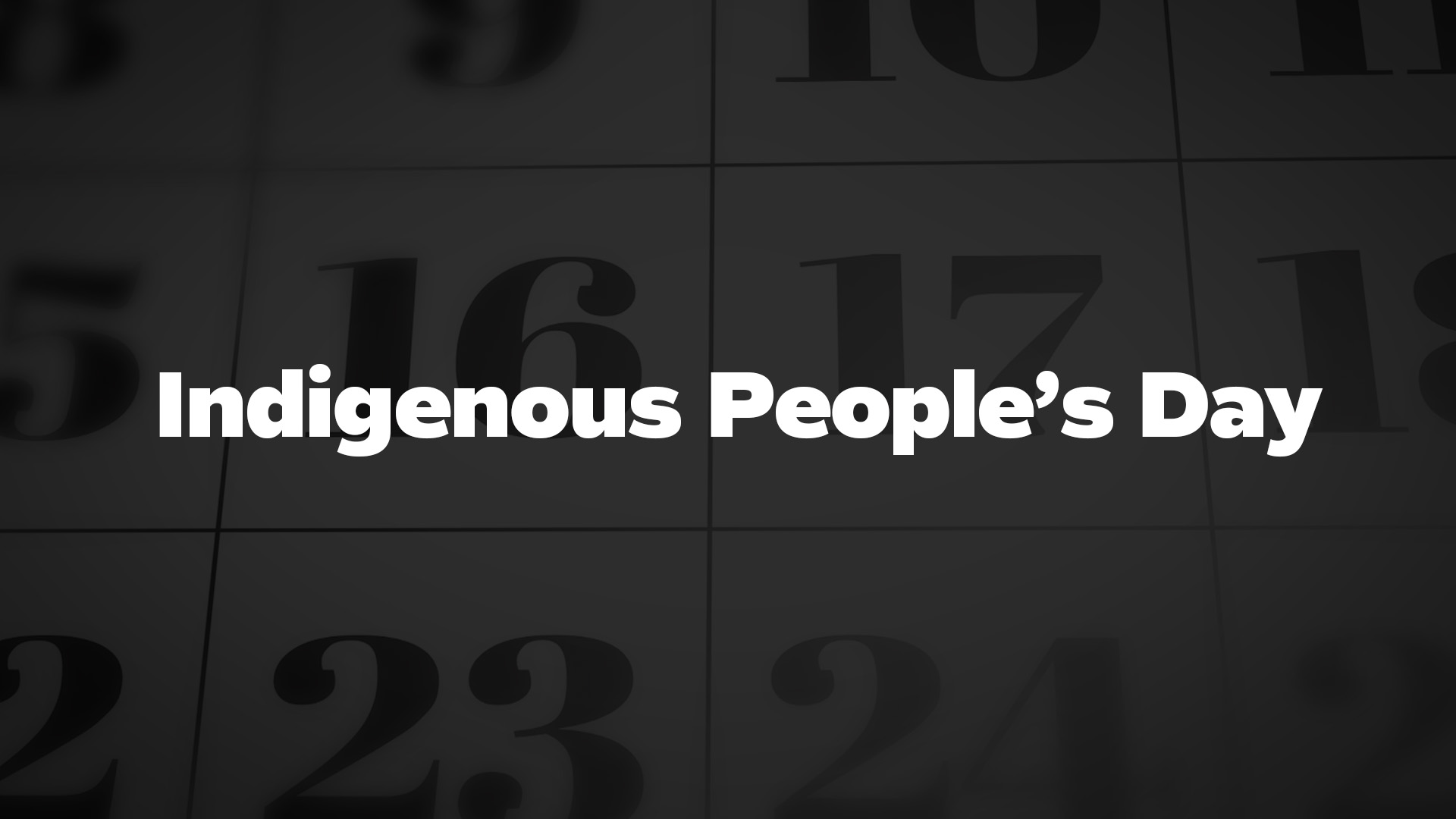 Title image for Indigenous People's Day