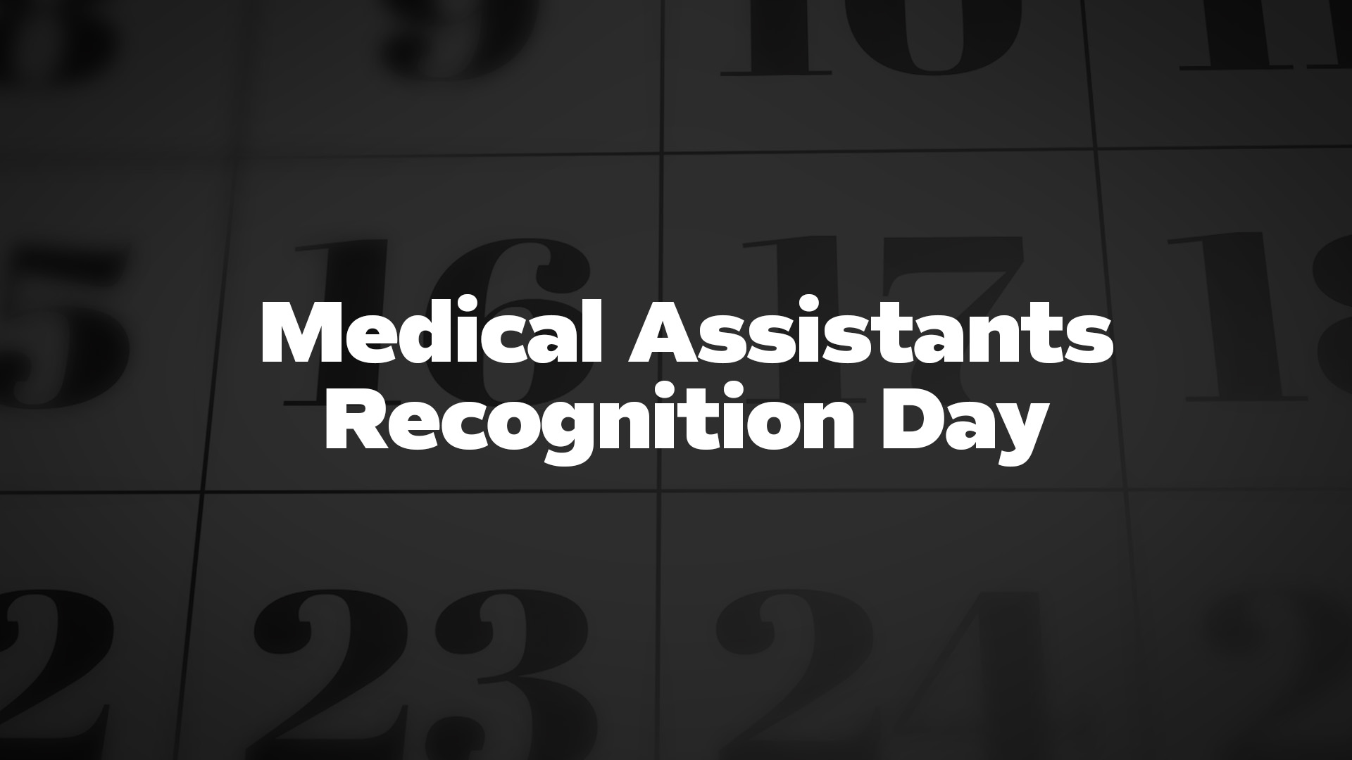 Title image for Medical Assistants Recognition Day