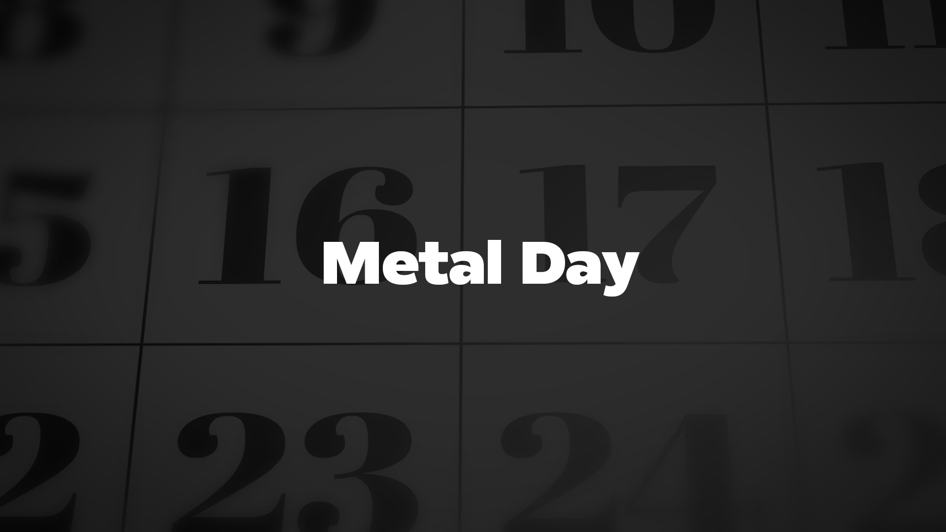 Title image for Metal Day