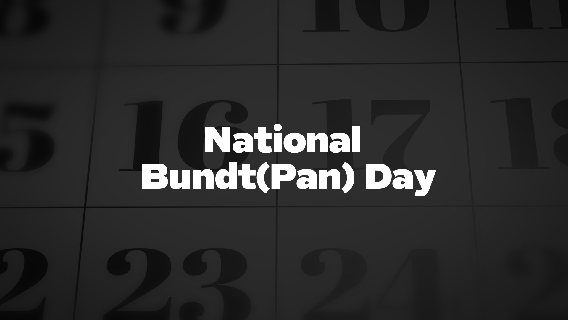 Title image for National Bundt (Pan) Day