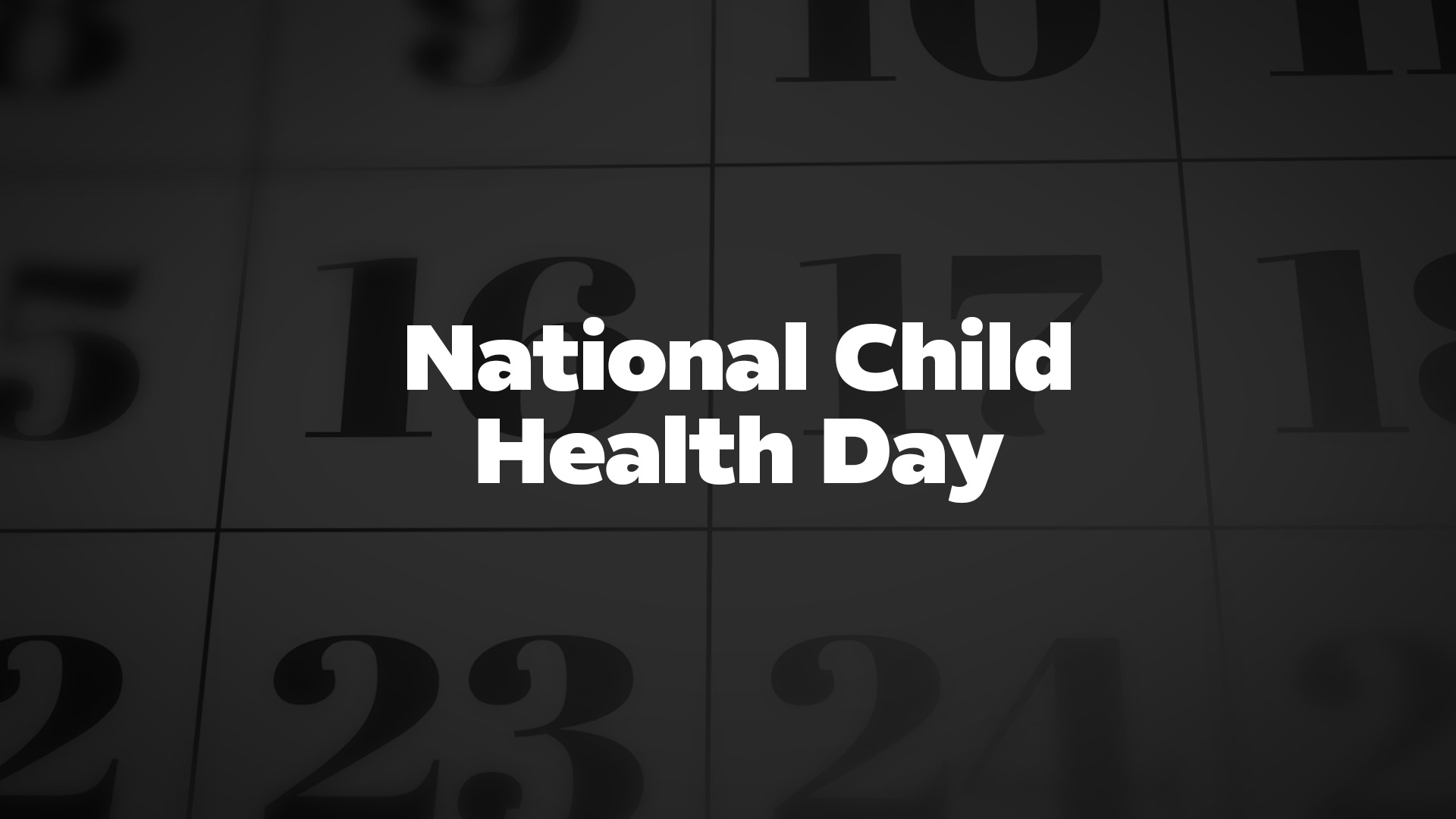 Title image for National Child Health Day