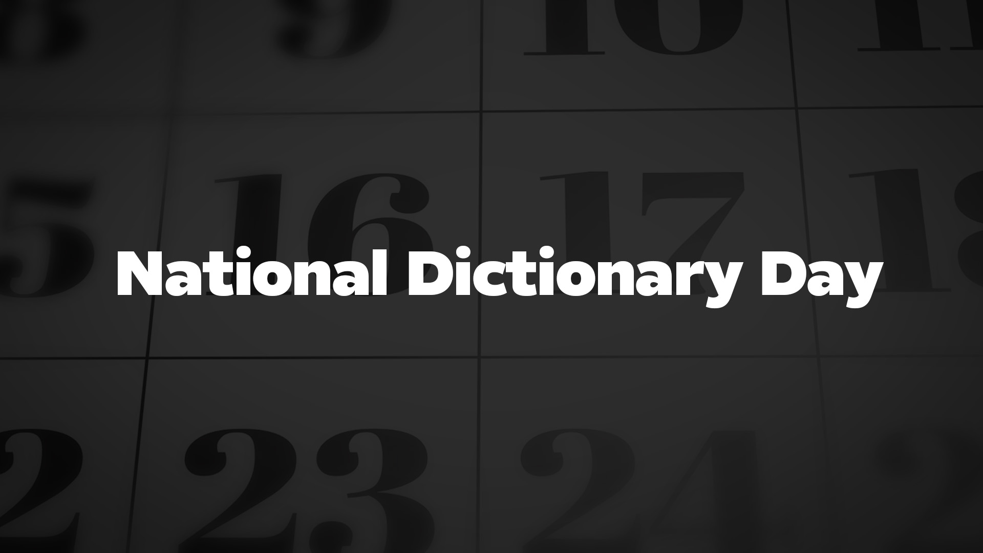 Title image for National Dictionary Day