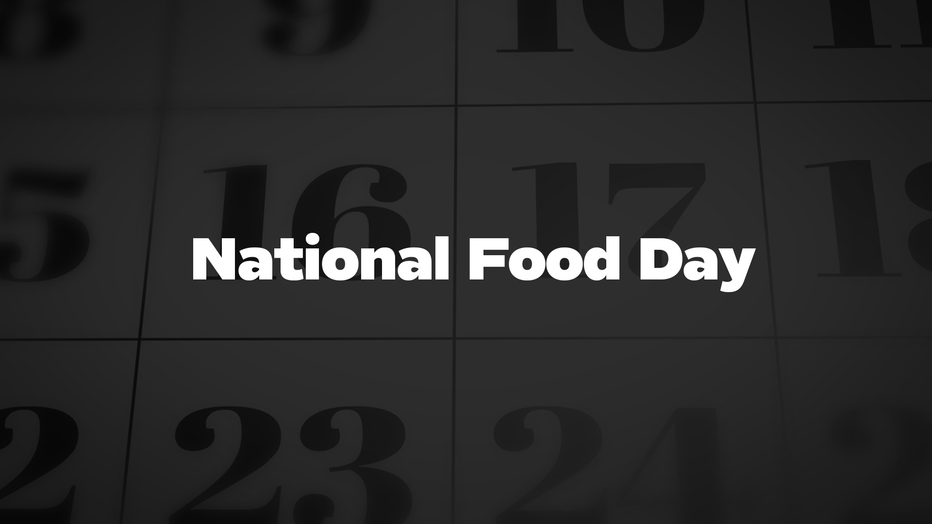 Title image for National Food Day