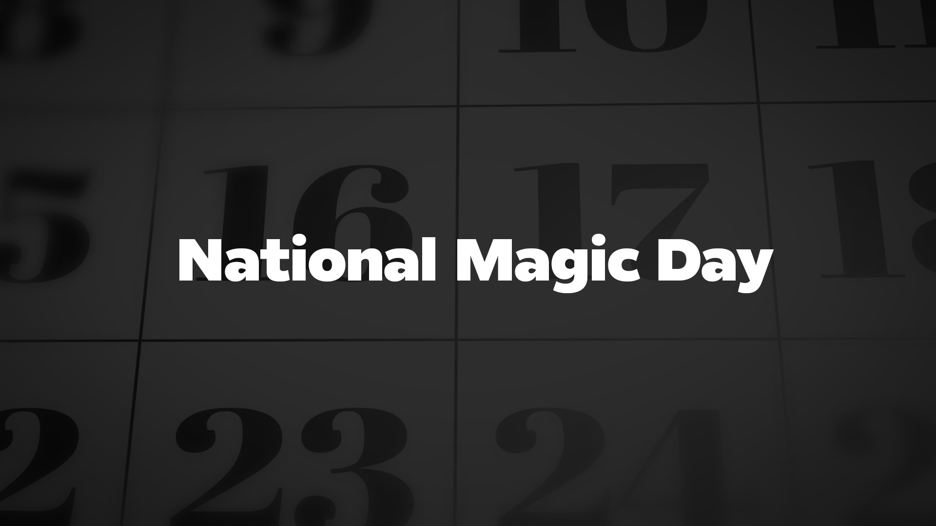Title image for National Magic Day