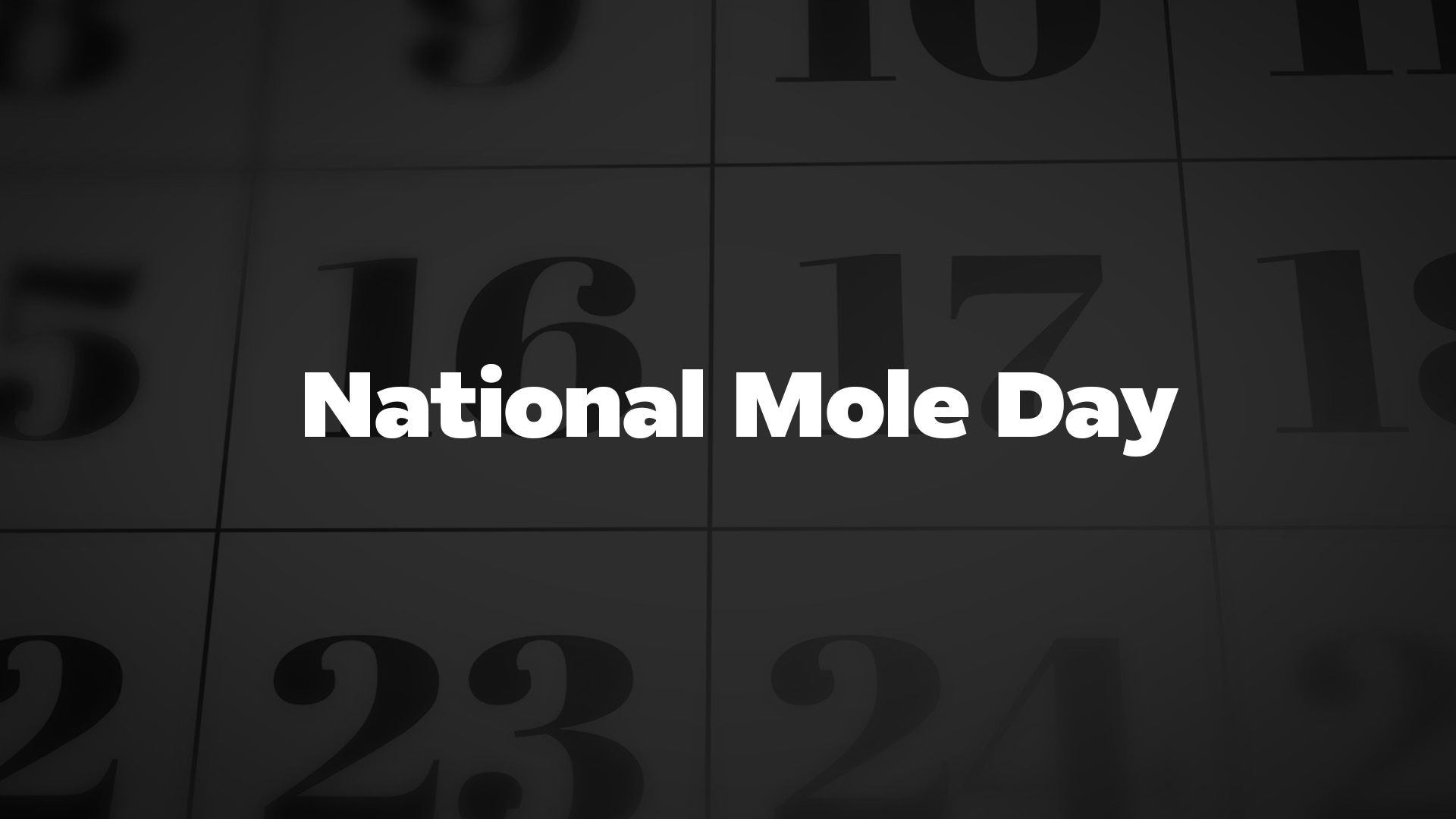 Title image for National Mole Day