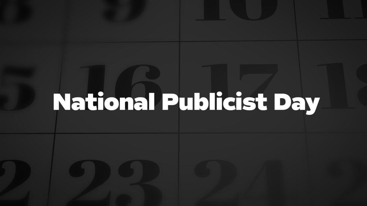 NationalPublicistDay List Of National Days