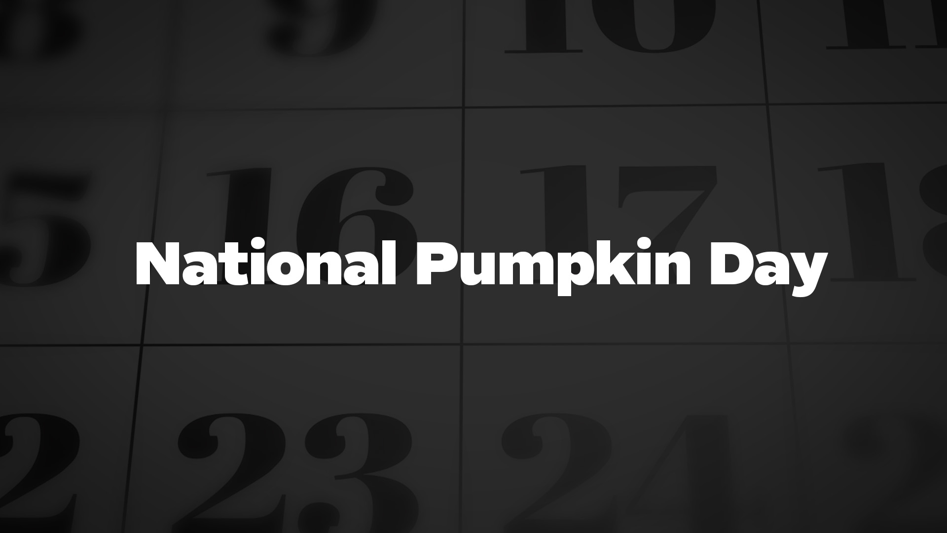 Title image for National Pumpkin Day
