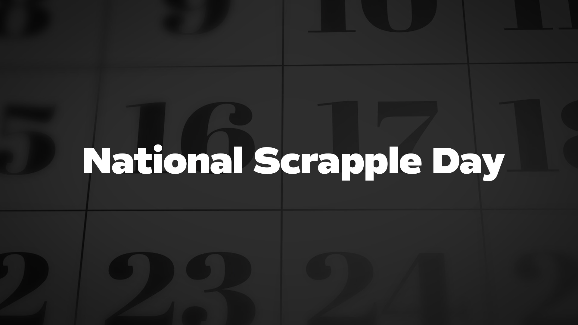 Title image for National Scrapple Day