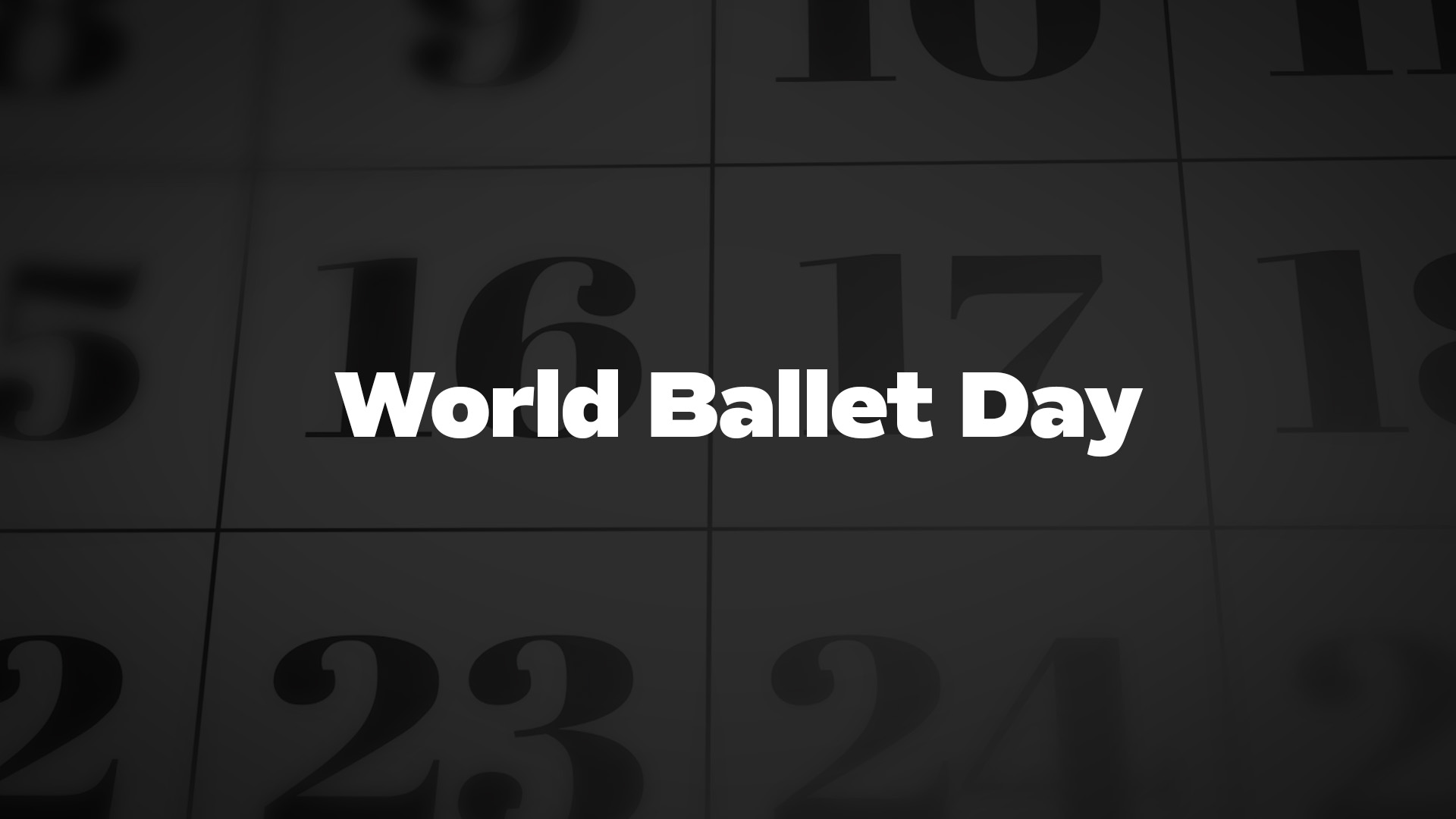 Title image for World Ballet Day