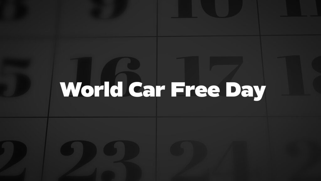 Title image for World Car Free Day