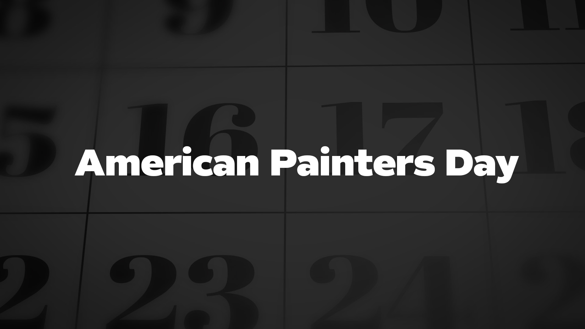 Title image for American Painters Day