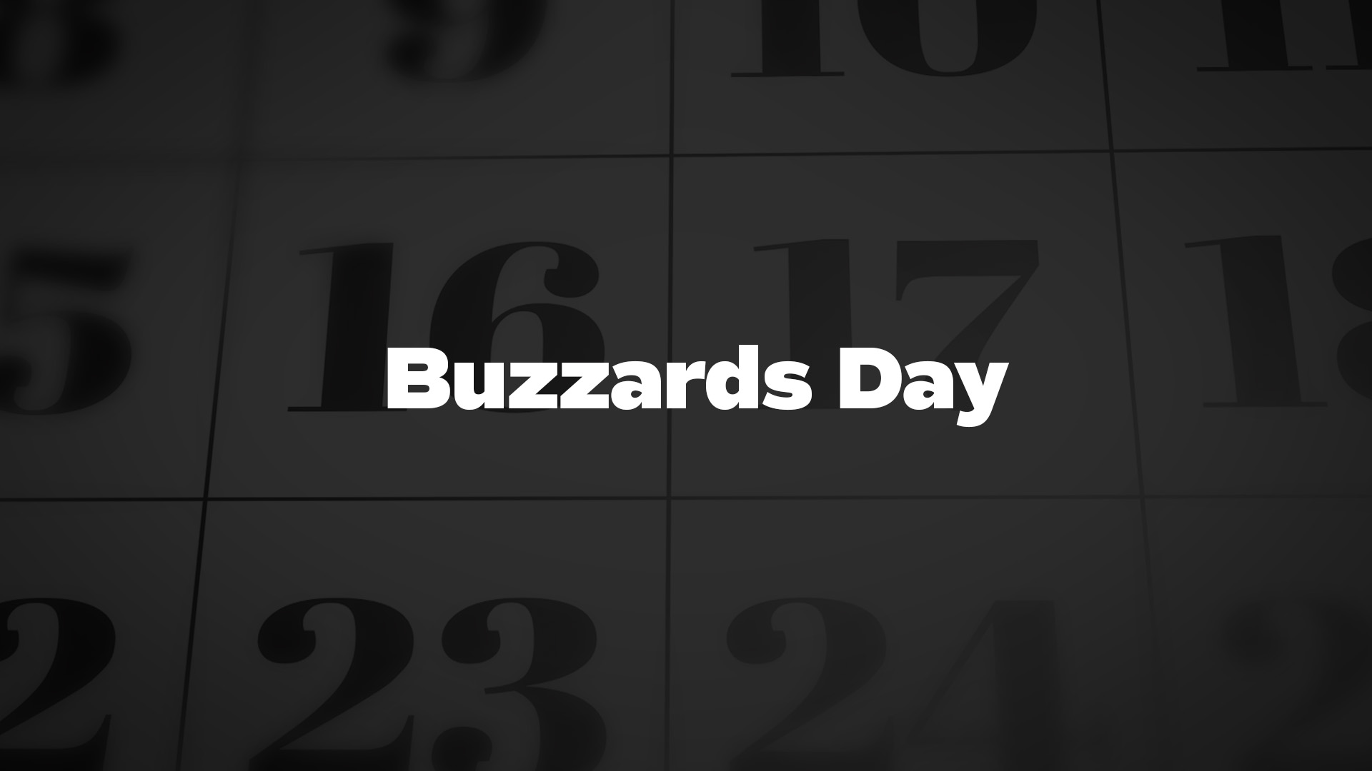 Title image for Buzzards Day