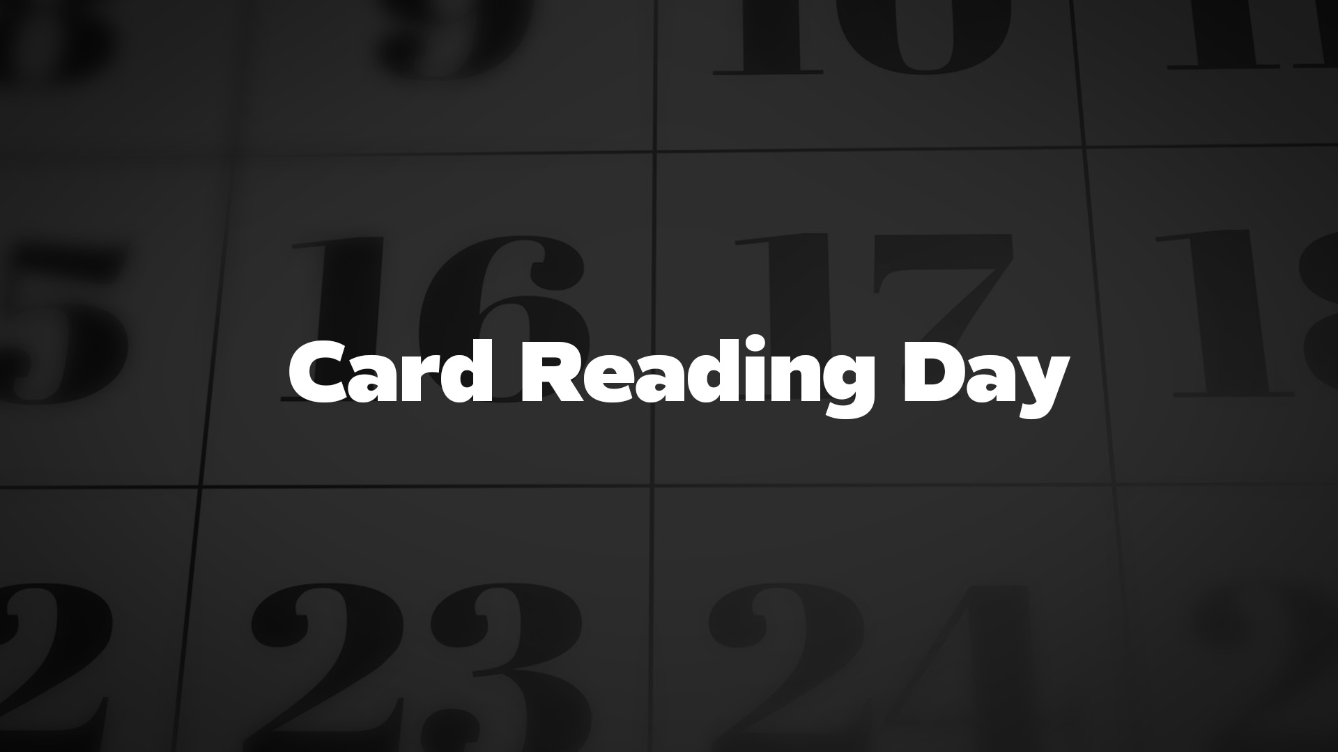 Title image for Card Reading Day