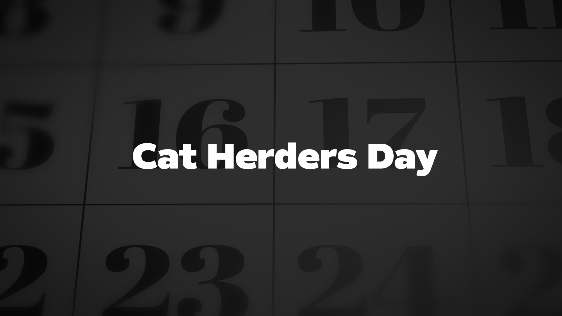 Title image for Cat Herders Day