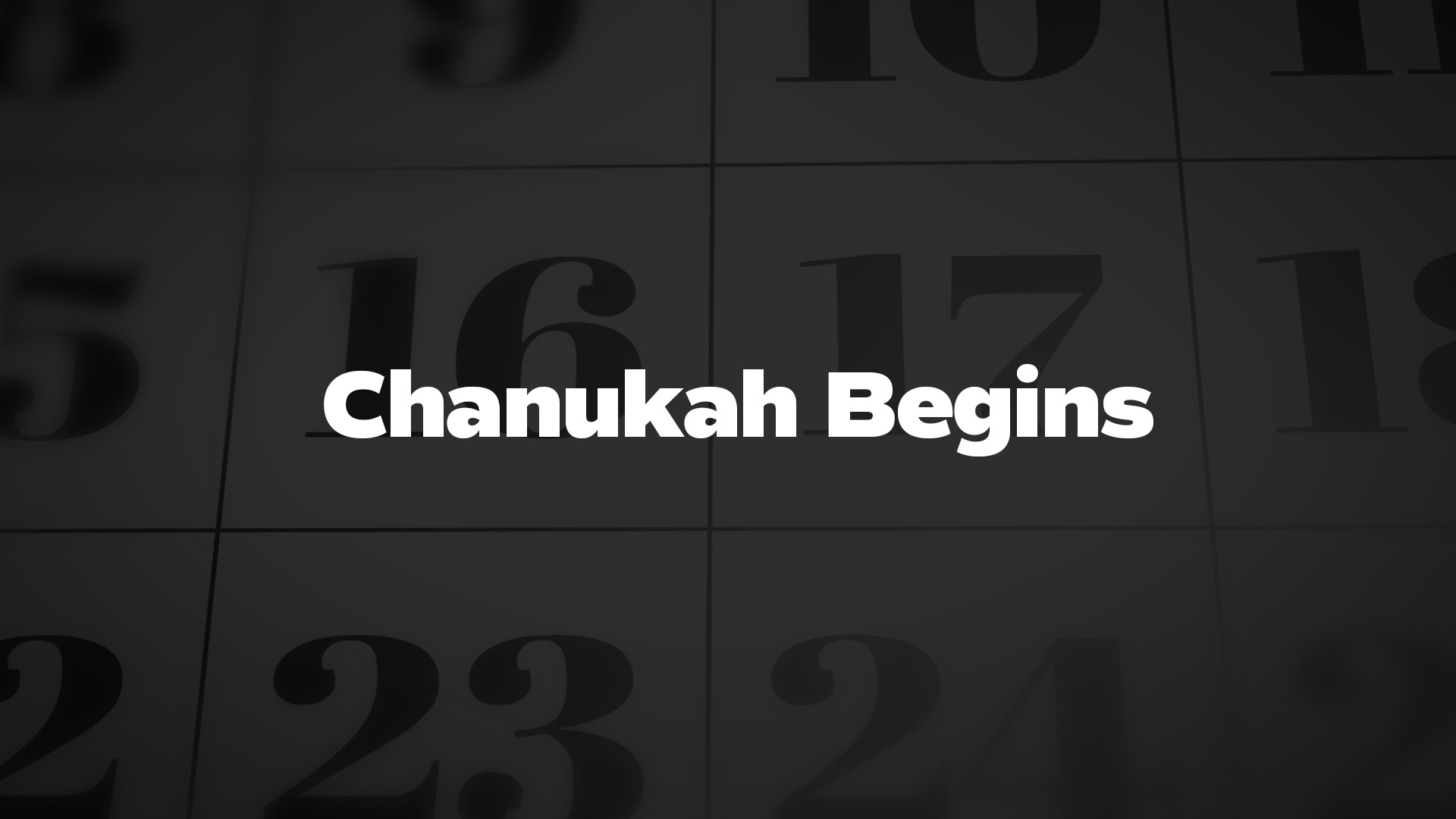 Title image for Chanukah Begins