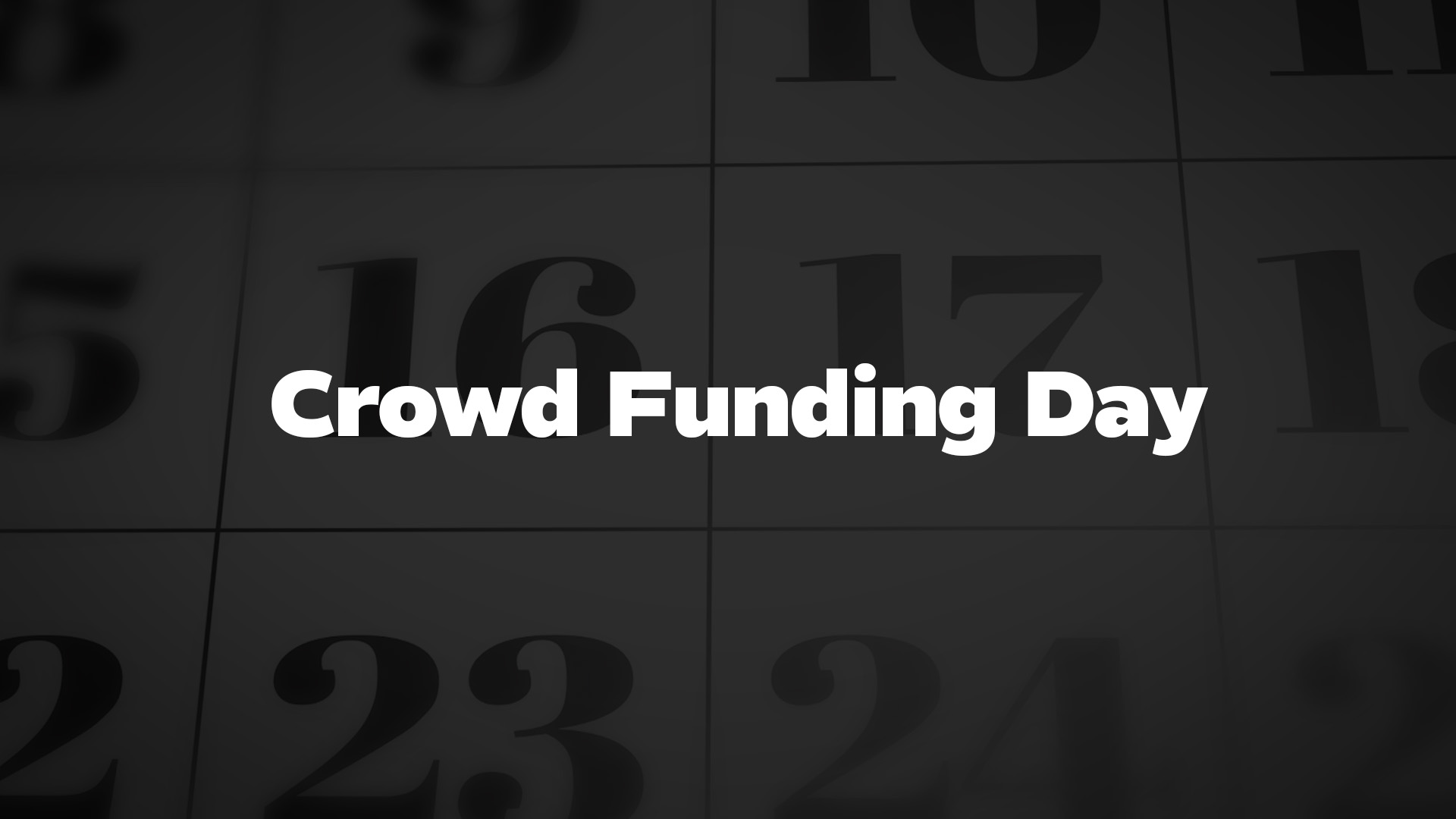 Title image for Crowd Funding Day