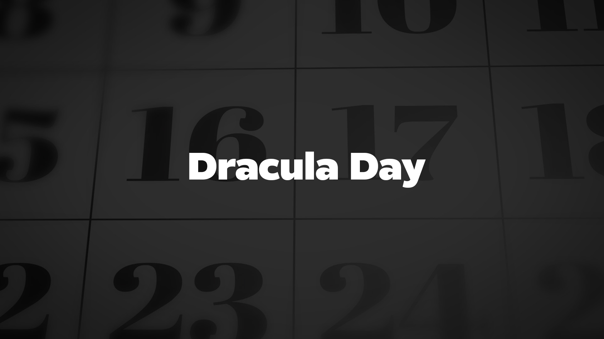 Title image for Dracula Day