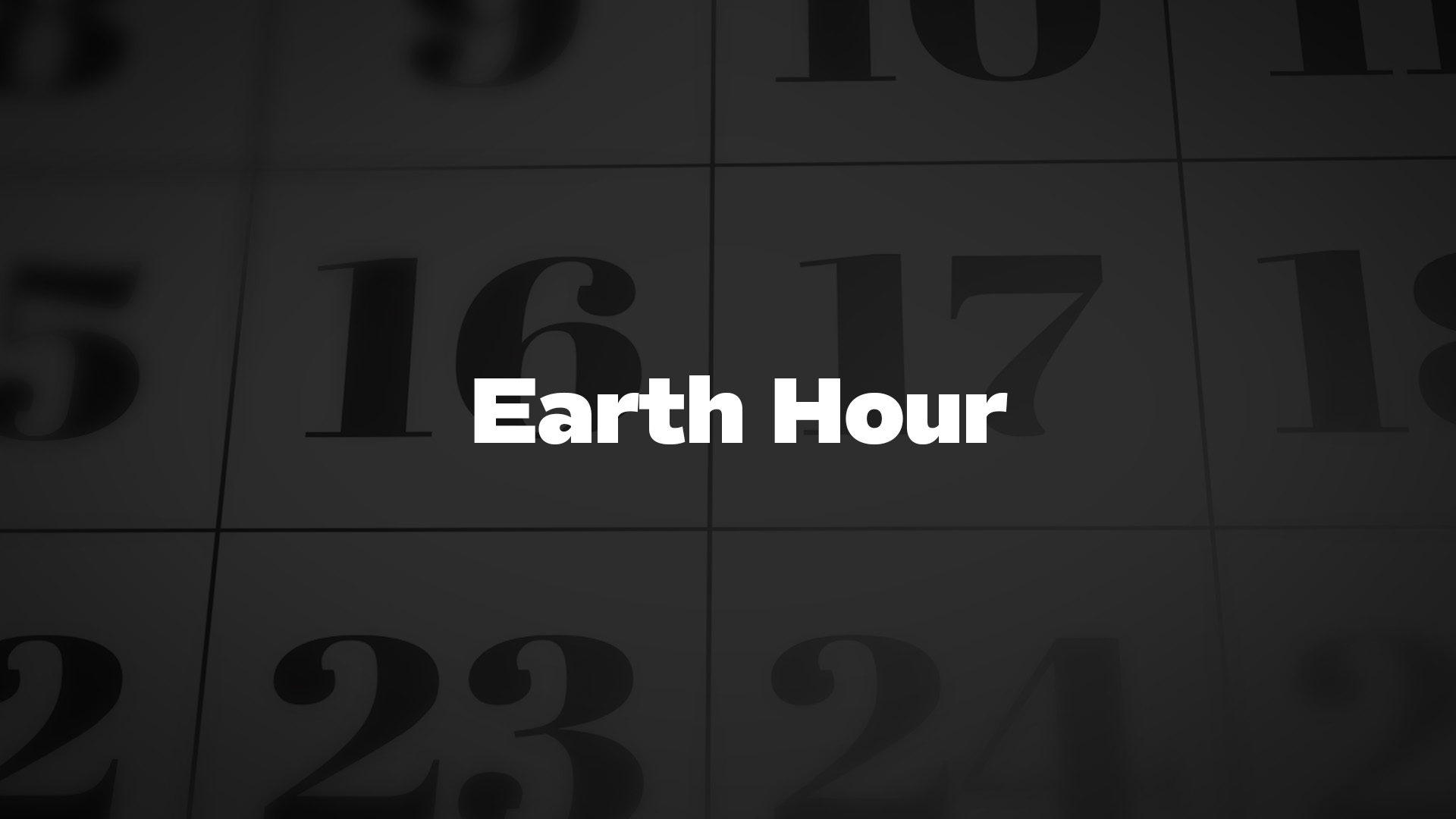 Title image for Earth Hour