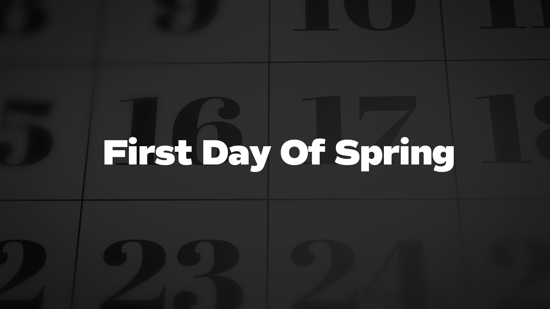 Title image for First Day Of Spring