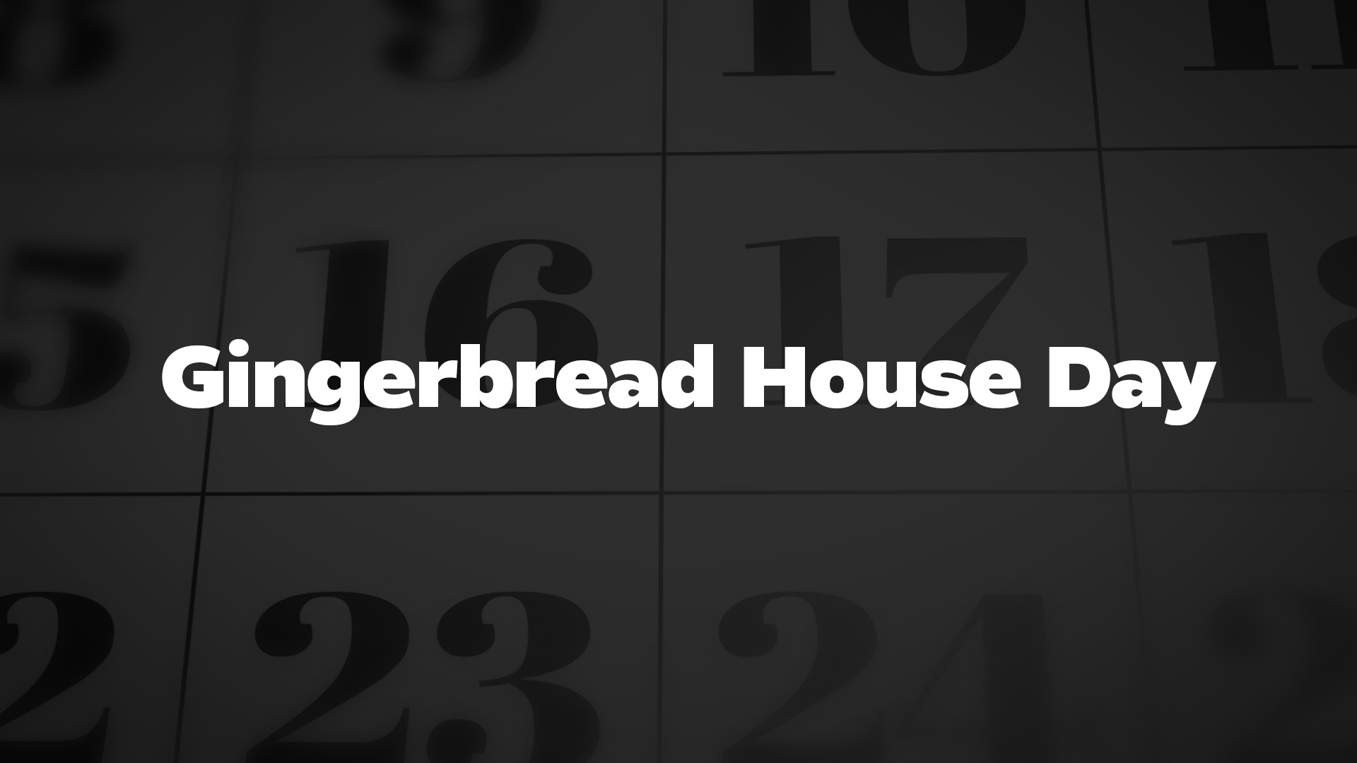 Title image for Gingerbread House Day