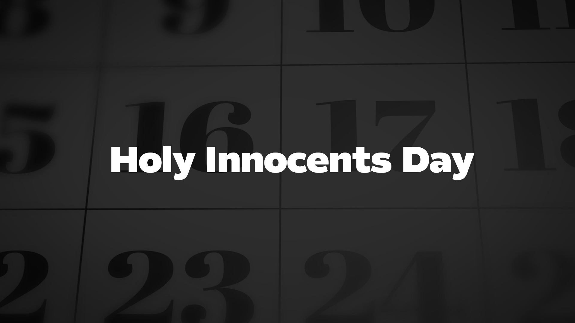 Title image for Holy Innocents Day