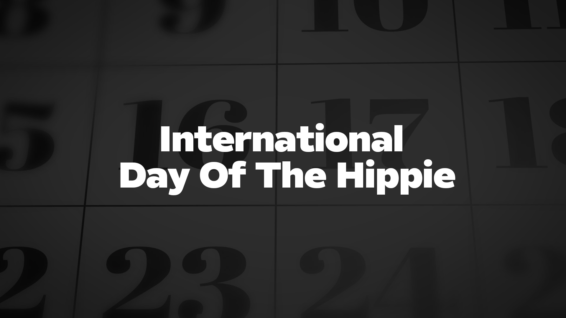 Title image for International Day Of The Hippie