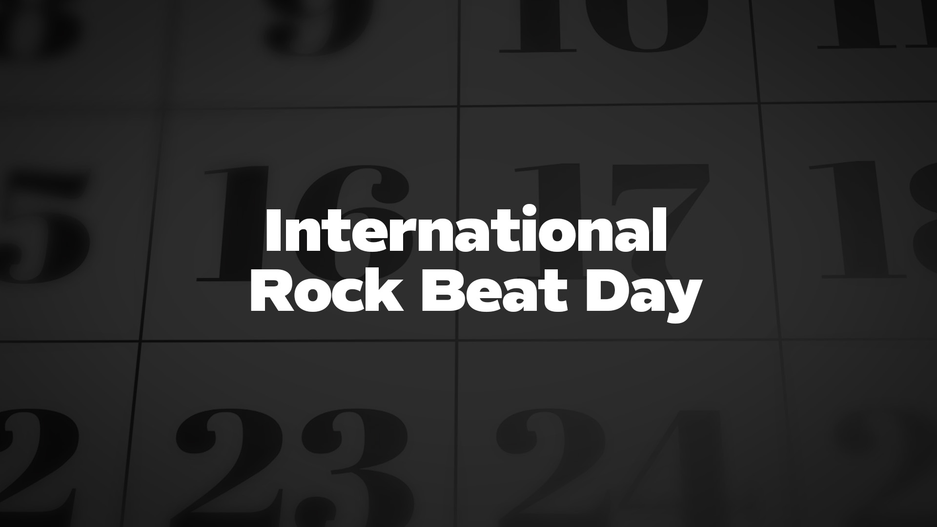 Title image for International Rock Beat Day