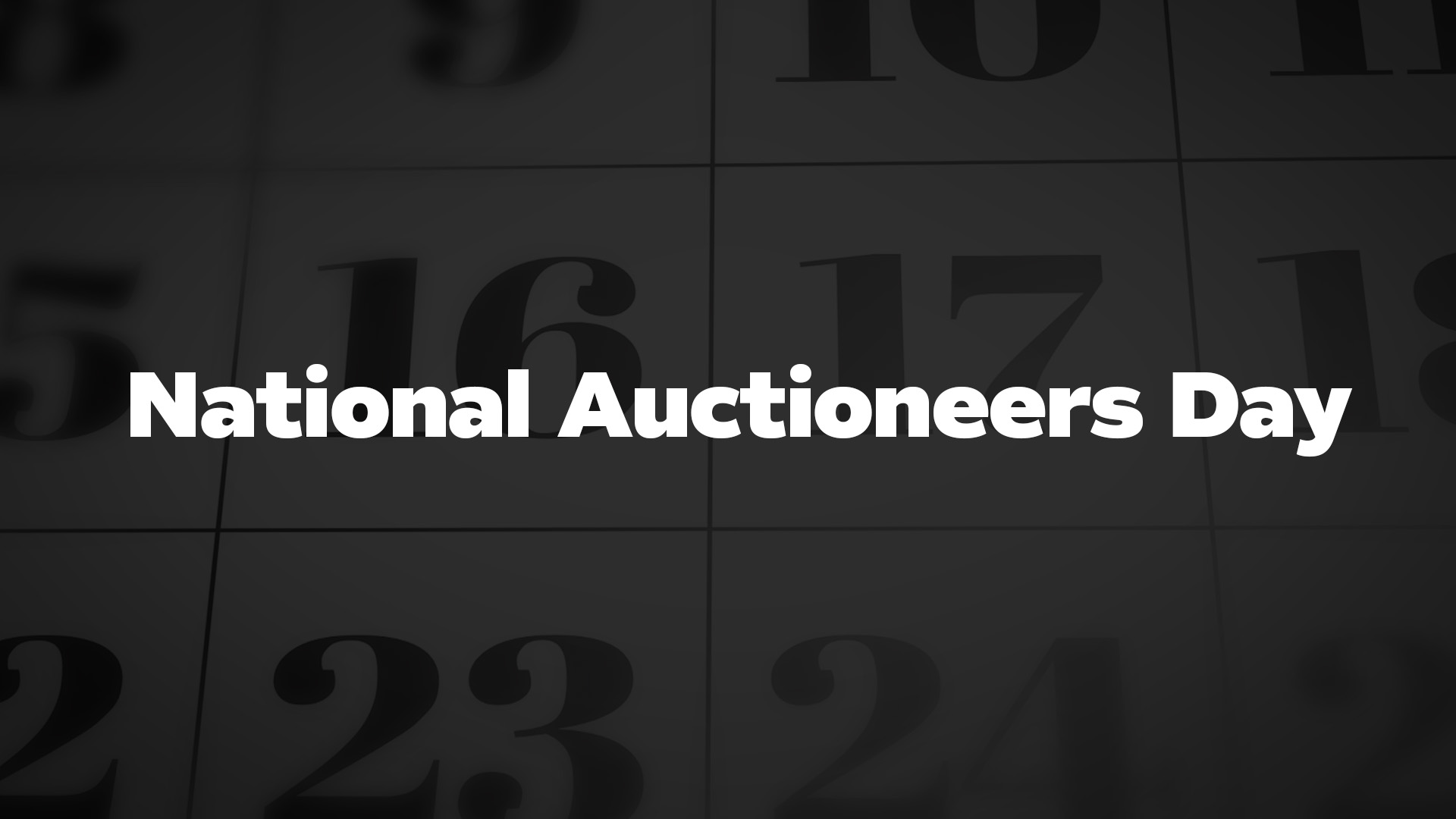 Title image for National Auctioneers Day