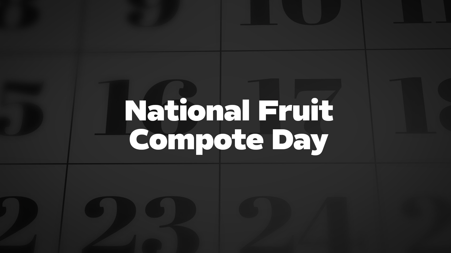 Title image for National Fruit Compote Day