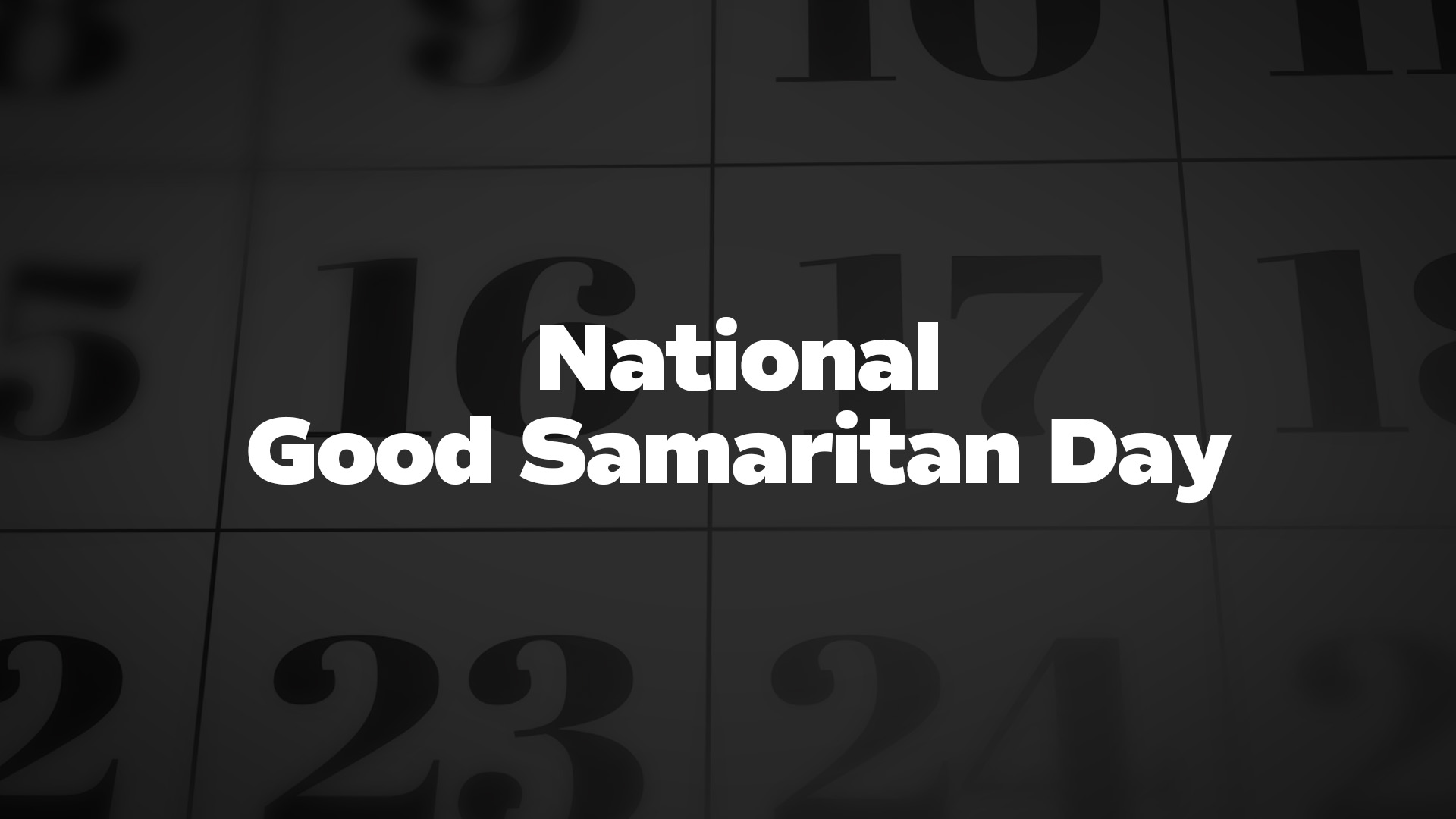 Title image for National Good Samaritan Day