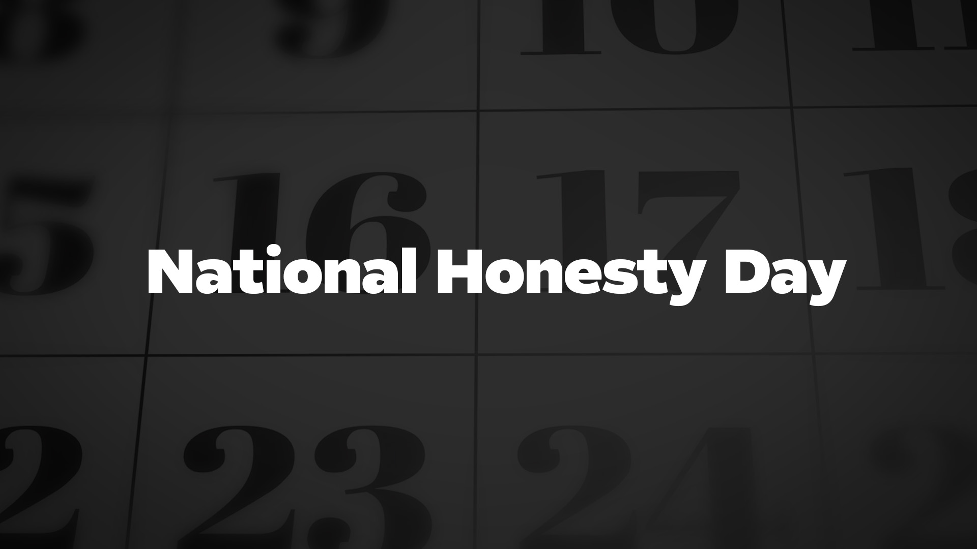 Title image for National Honesty Day