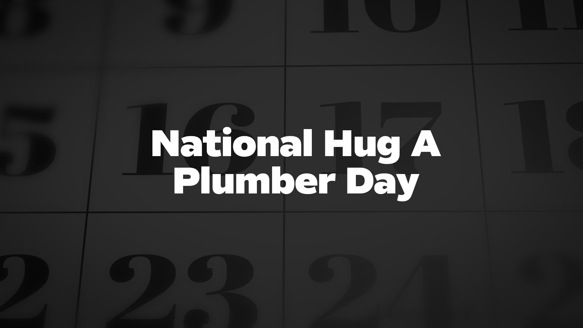 Title image for National Hug A Plumber Day
