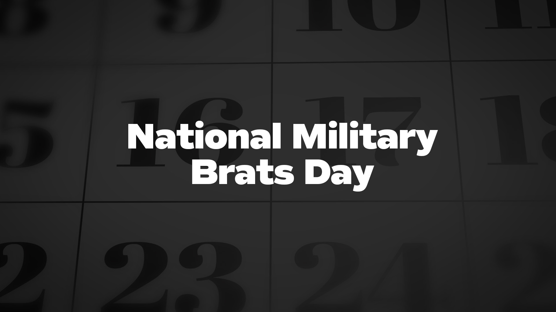 Title image for National Military Brats Day