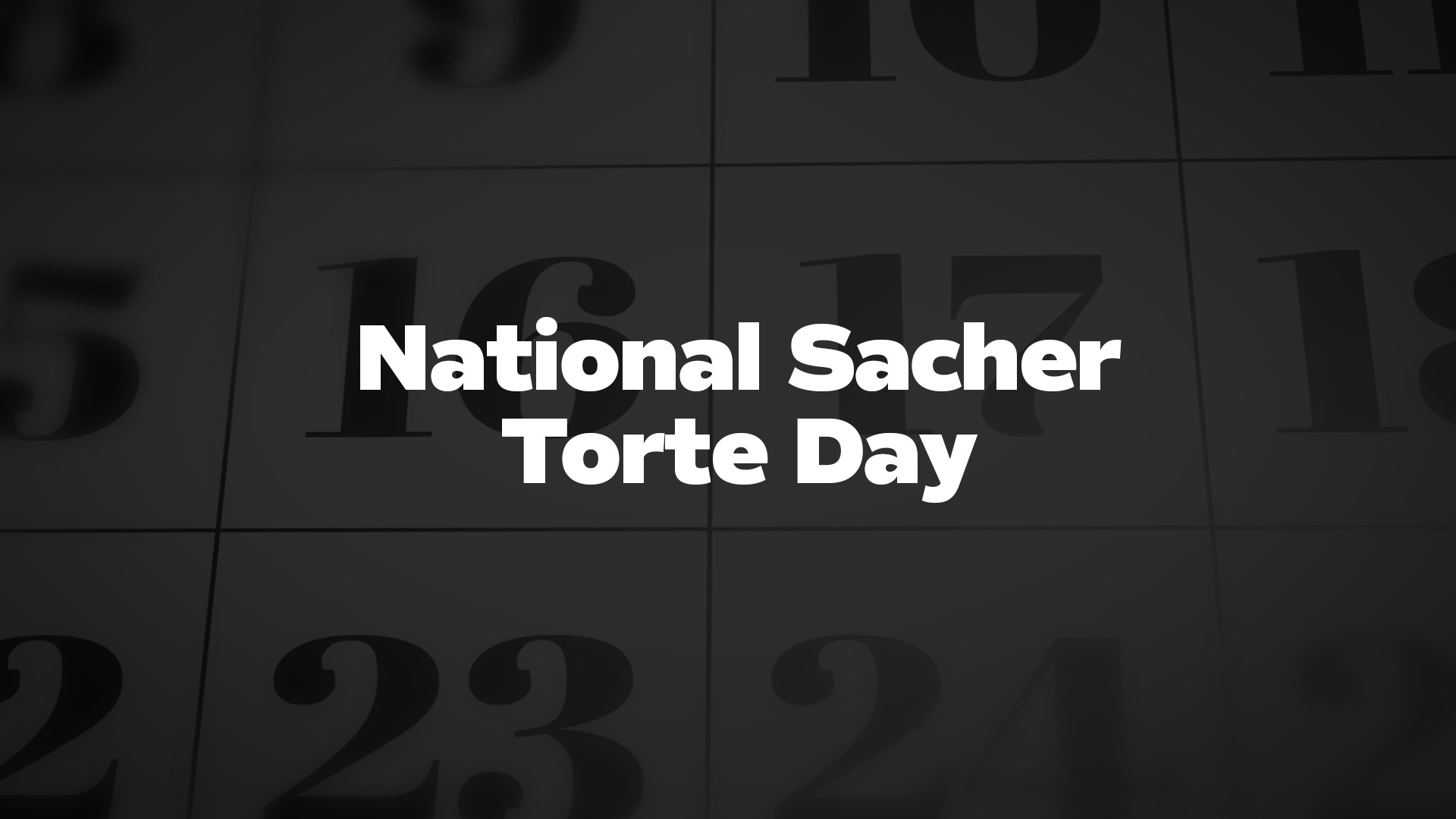 Title image for National Sacher Torte Day
