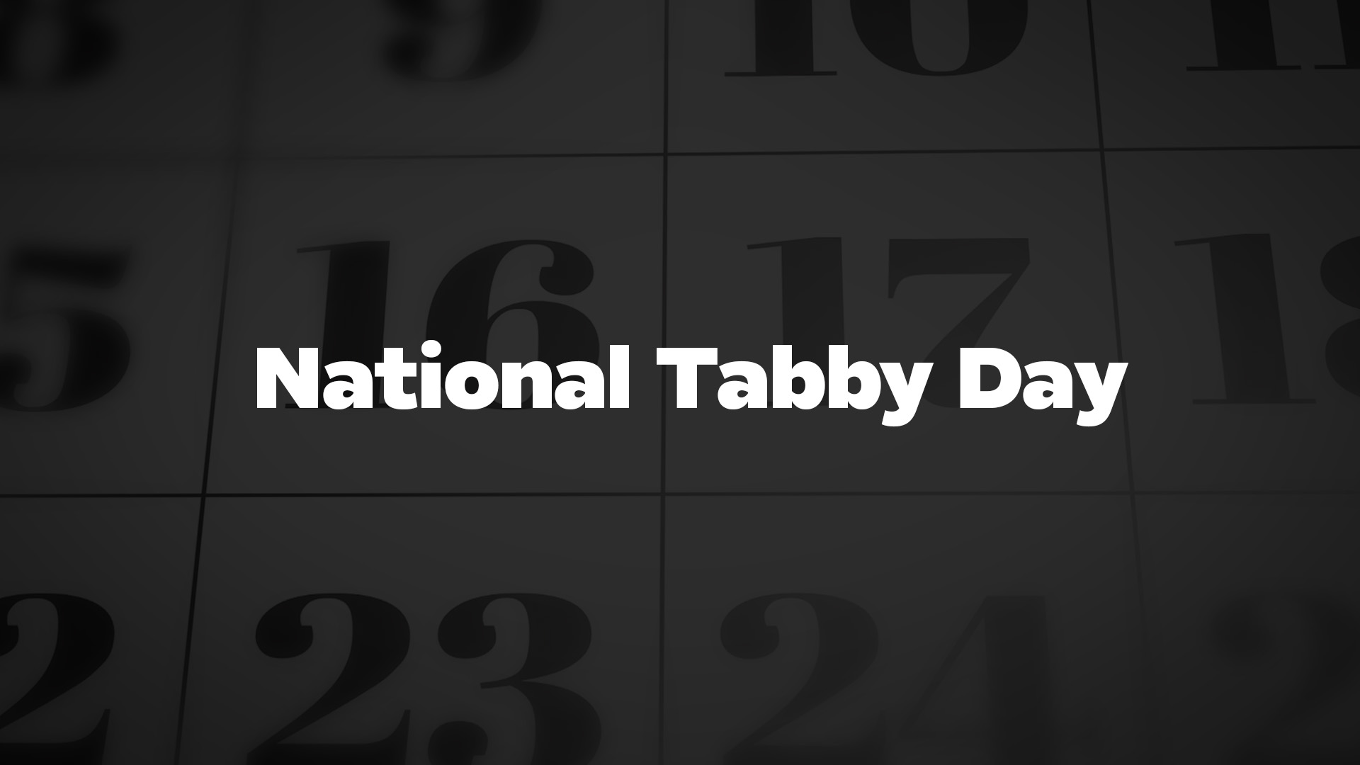 Title image for National Tabby Day