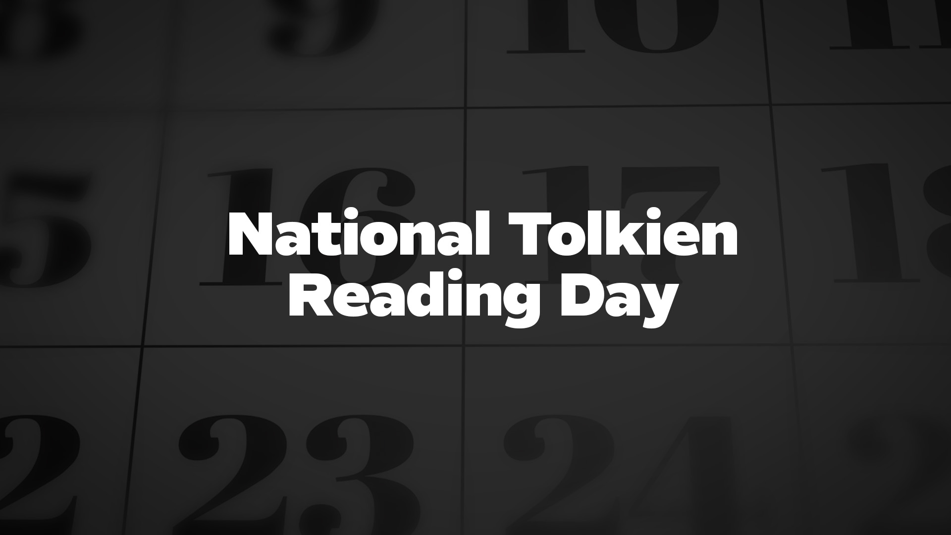 Title image for National Tolkien Reading Day