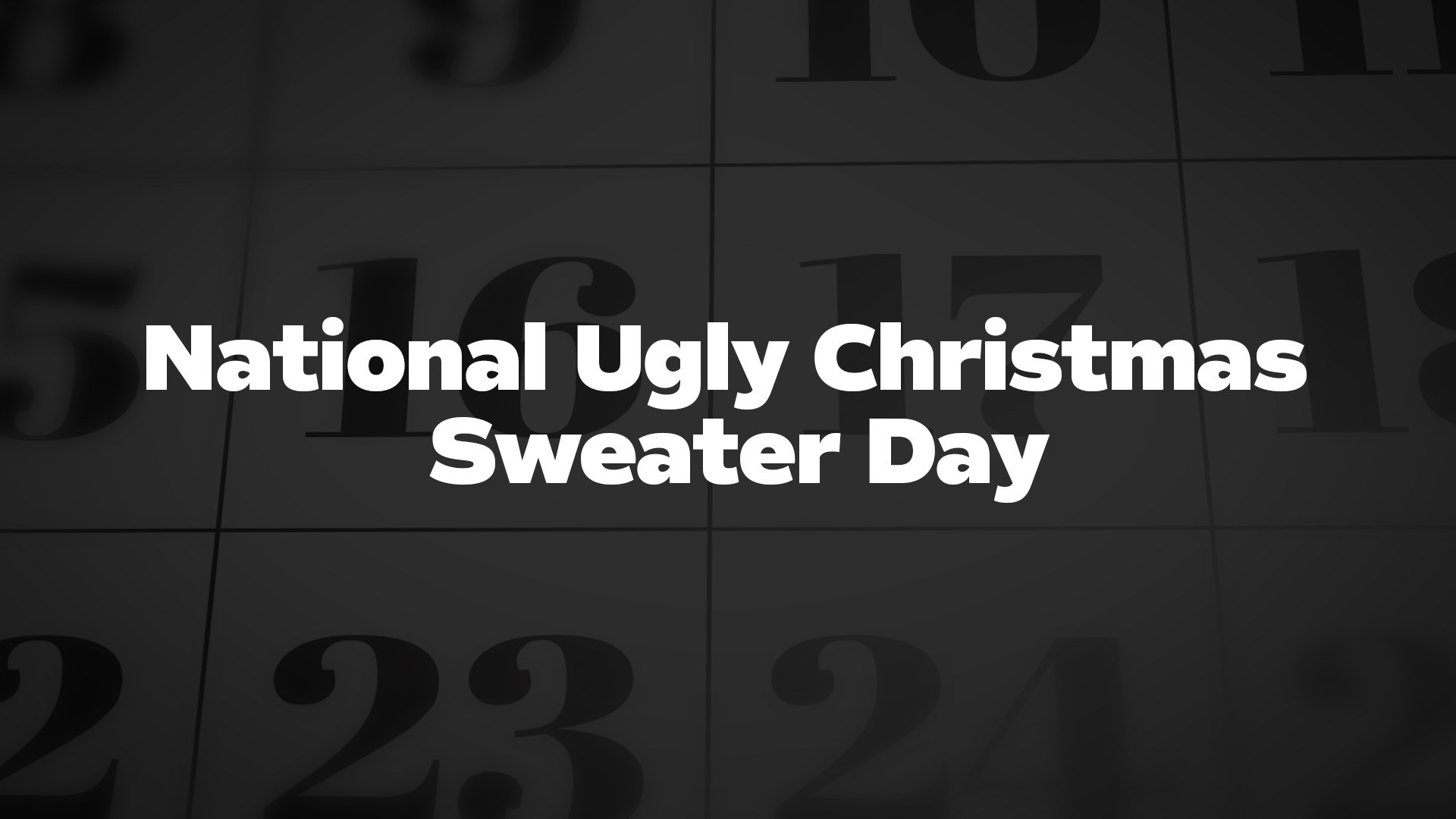 Title image for National Ugly Christmas Sweater Day