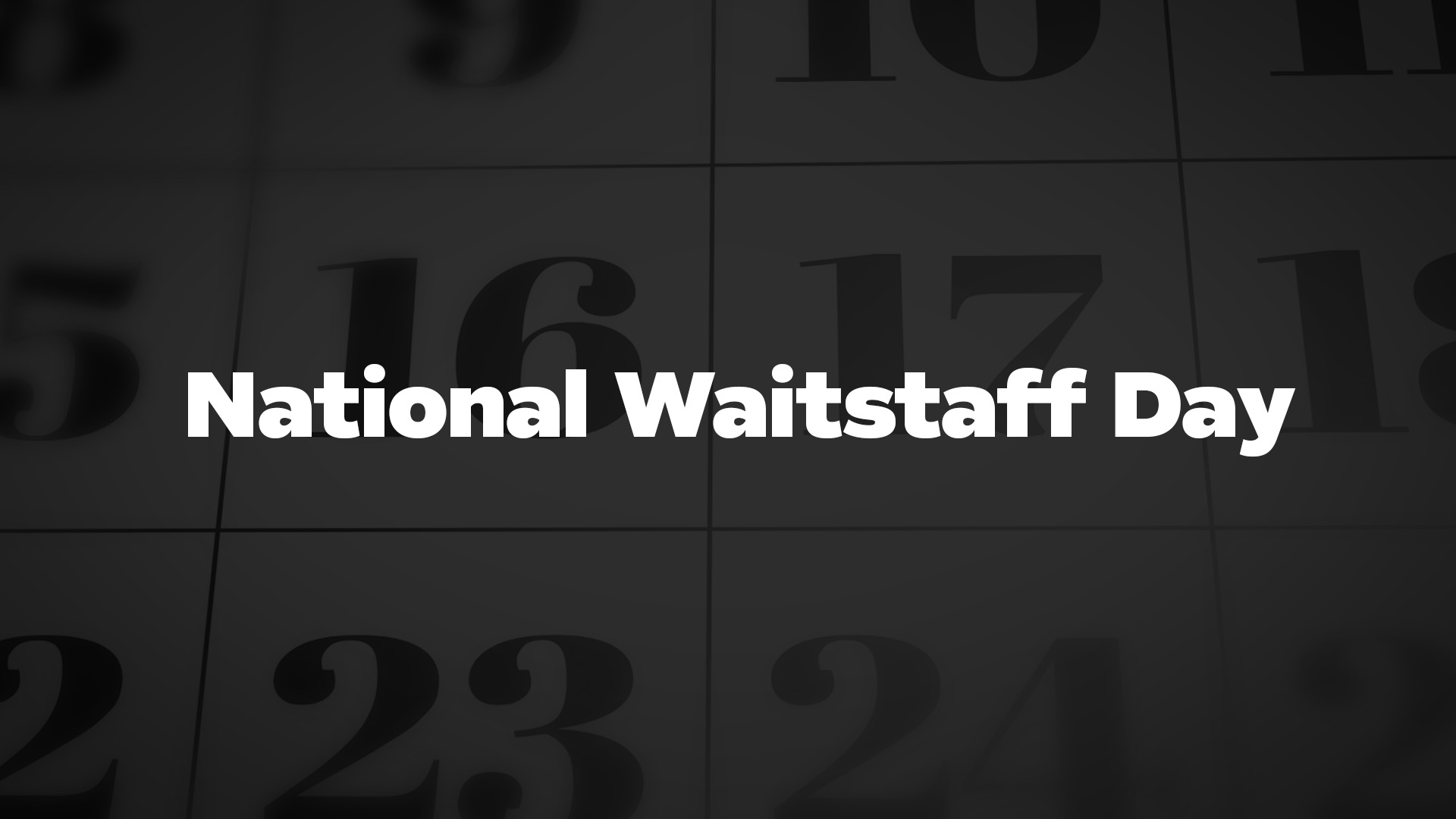 Title image for National Waitstaff Day