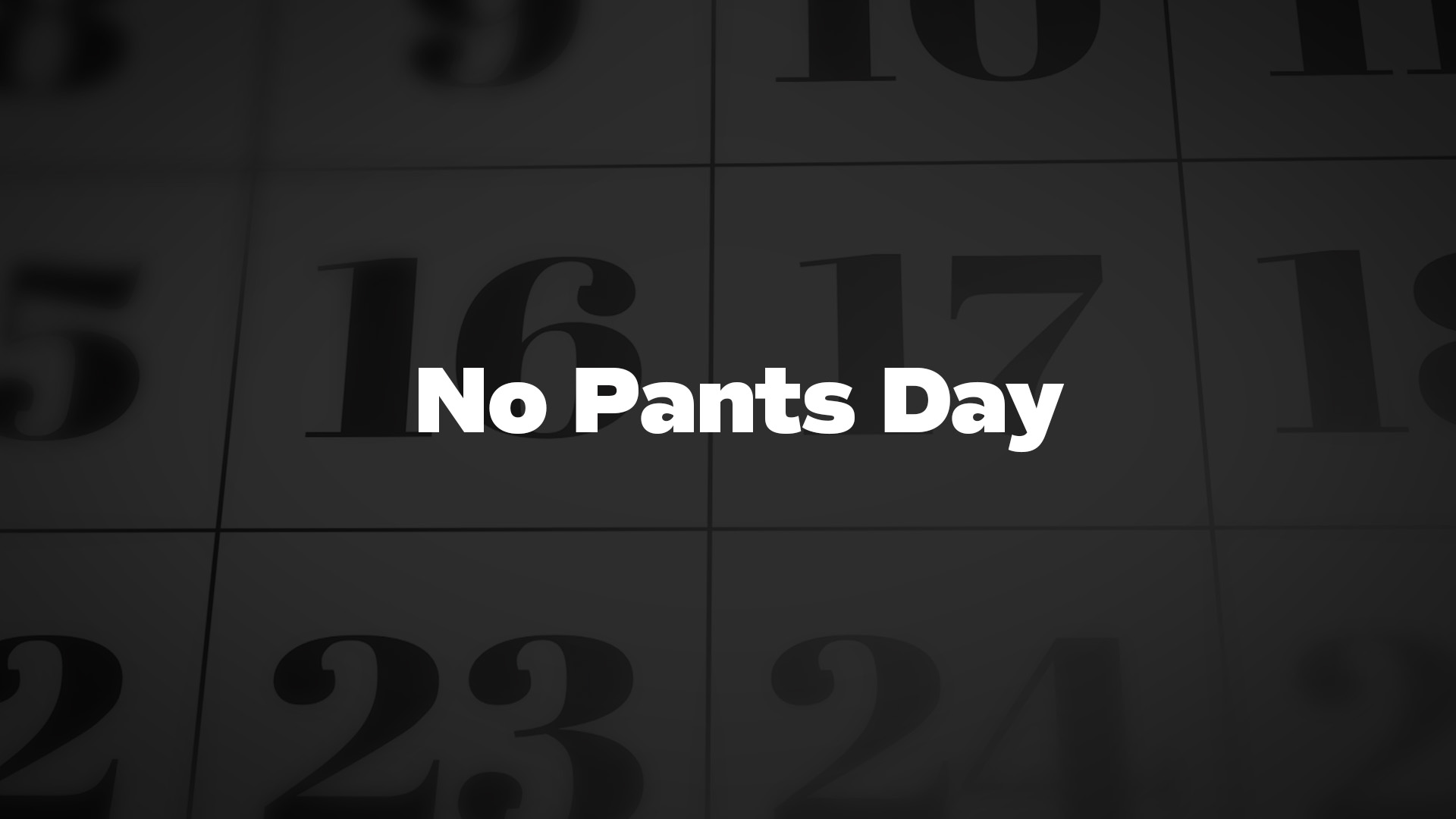 Title image for No Pants Day